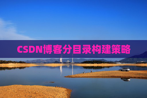 CSDN博客分目录构建策略